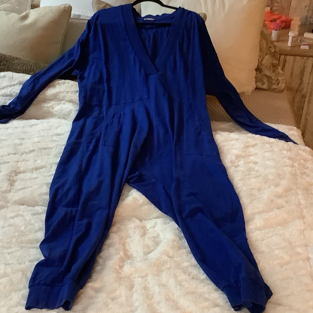 FP Movement by Free People Blue Jumpsuit with drop crotch.